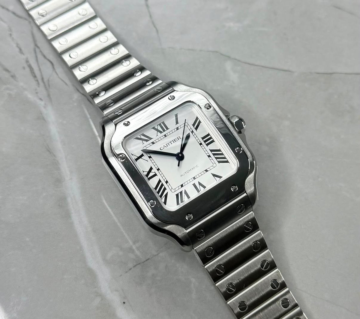Cartier Santos Medium White