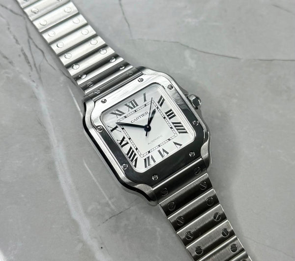 2025 Cartier Santos Medium White WSTA0029