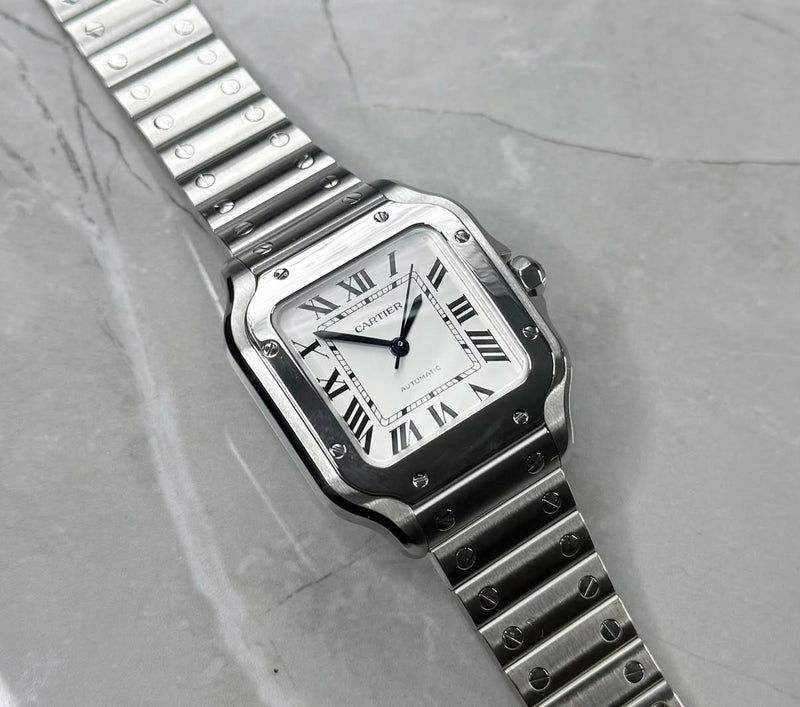 2025 Cartier Santos Medium White WSTA0029 - Image 1