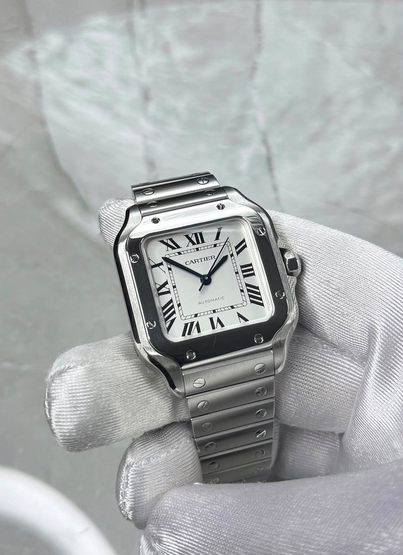 2025 Cartier Santos Medium White WSTA0029 - Image 2