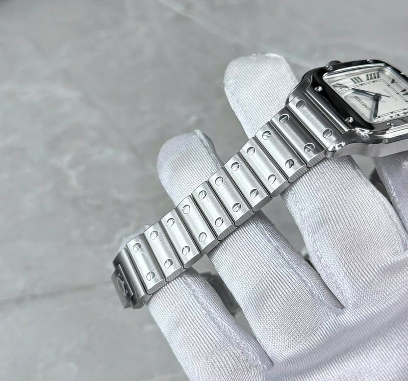 2025 Cartier Santos Medium White WSTA0029 - Image 4