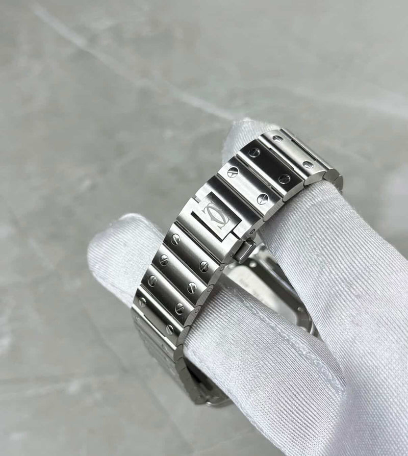 2021 Cartier Santos Medium White WSTA0029 - Image 6