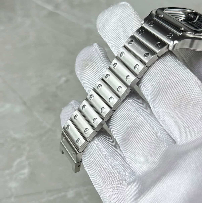2023 Cartier Santos Medium Blue WSSA0063 - Image 4